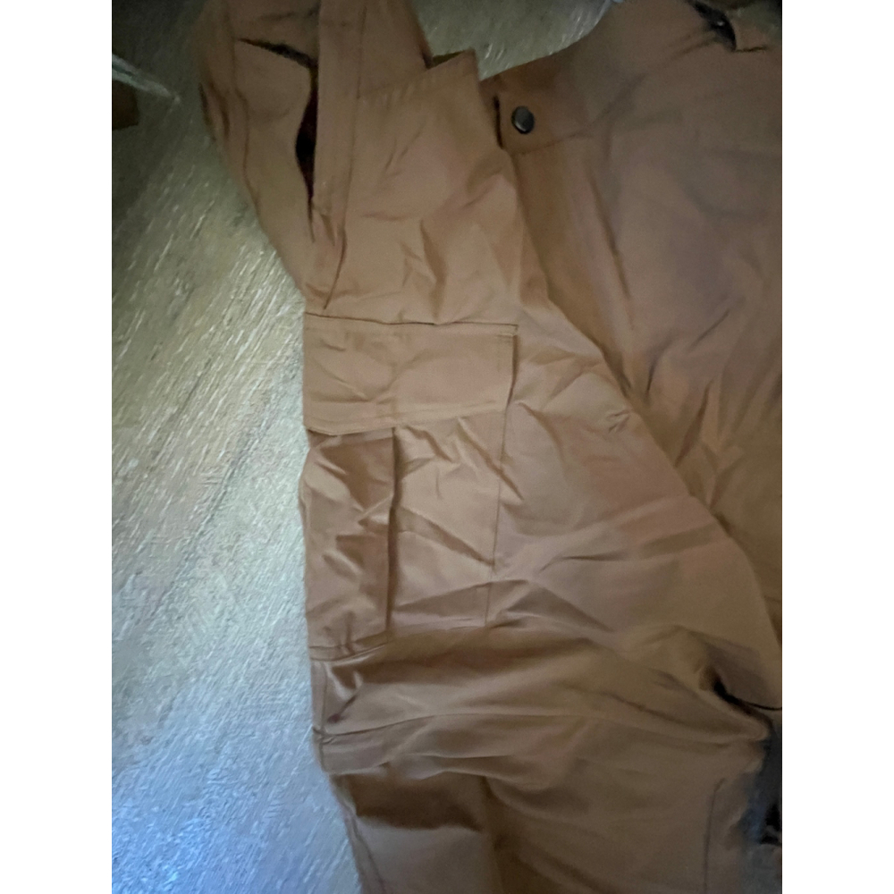 Men's YKK Brown Cargo Pants with Black Zippers - Picture 4 of 6